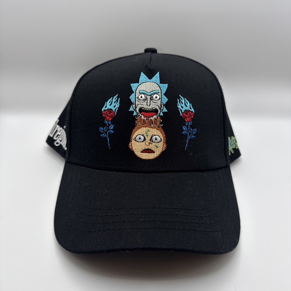 RARE NWT Civil Regime Rick And Morty Strapback Cap Hat Embroidered  Black